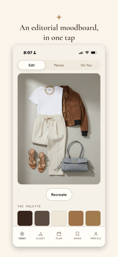 An editorial moodboard, in one tap